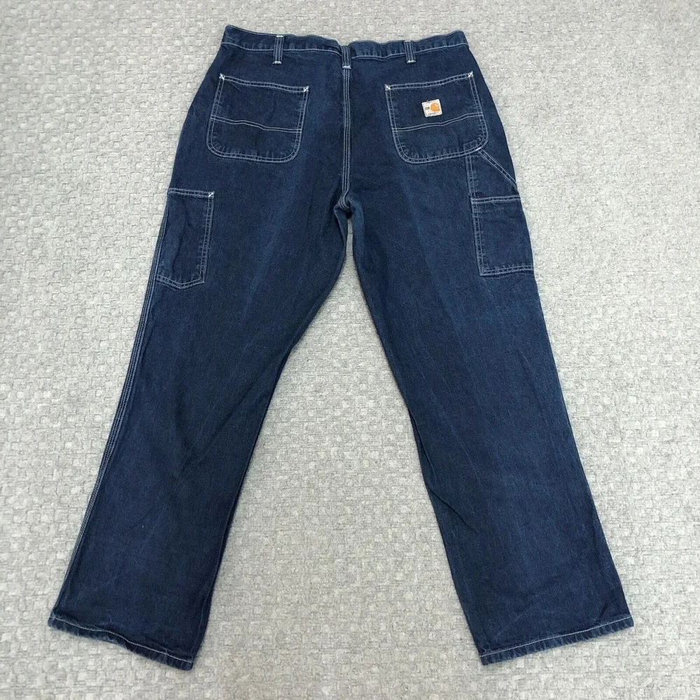 Carhartt FR Jeans Mens 38x32 Blue Flame Resistant Denim Carpenter Workwear Norm